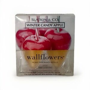 Bath & Body Works Slatkin Co WALLFLOWER Bulbs WINTER CANDY APPLE x2 Bulbs New